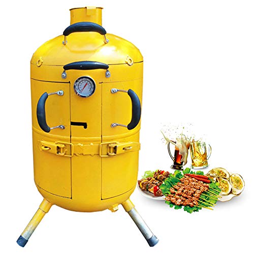 NEWCES Safety Certification Charcoal Barbecues BBQ Grills Wood Burning Barbecues w/Chimney & Cooking Grates Barbecue Grill for Outdoor Cooking Camping Hiking Picnics Party