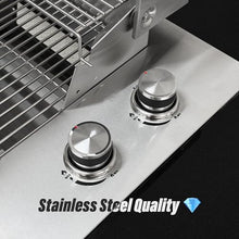 CHALEUR 27" Smokeless Gas Grill - 2-Burner 17000BTU Built In Gas Grill & Built In Grill Head - Premium 304 Stainless Steel Drop In Grills for Outdoor Kitchens & Indoor Drop In Grill (Propane)