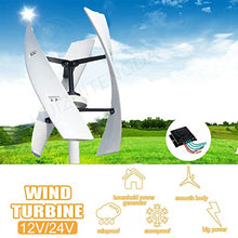 HUIZHITENGDA Wind Turbine Generator Set, 12V 24V 48V 220V 10000W Vertical Wind Power Turbine Generator Kit with Charge Controller for Home Factory Use (White),12v