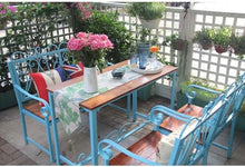 ERoomQ Outdoor GThe Bench,GThe Bench Cast Iron Outdoor Patio Bench,Leisure Park Bench with Backrest and Armrests Weatherproof Porch Chair (Table)