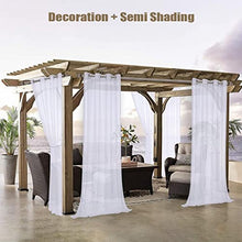 Patio Outdoor Curtain, Sunscreen and Shading, White Net Sheer Outdoor Premium Waterproof Window Curtains with Stainless Eyelet Top, 2 (Color : White, Size : 150X270CM) (White 200X270CM")