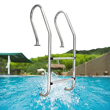 Etsuosy Pool Ladder, 304 Stainless Steel 2-Step In-Ground Pool Ladder, 20 x 9 x 54 Inches, Anti-Slip Steps, 440 lbs Load Capacity