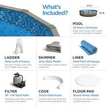 AquaDoc Coventry Round Steel Wall Above Ground Pool Kit 24' x 52"
