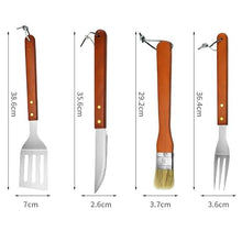 BBQ Tool Combination Set Stainless Steel Portable Carrying Case 18 Piece