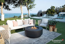 AMS Fireplace | Elementi Plus | Nimes | Round Dark Gray Concrete Propane Gas Fire Table Pit (Liquid Propane)