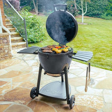Char-Griller AKORN 20-Inch Kamado Charcoal Grill and Smoker, Triple-Wall Insulated Steel with Cast Iron Grates, Warming Rack and EasyDump Ash Pan, 445 Sq. In. Cooking Area, Graphite