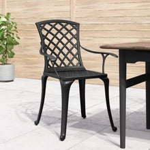GPWERSDF Cast Aluminum Patio Chairs 6 pcs Black