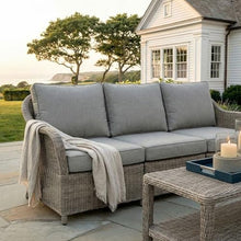 Martha Stewart Lily Pond 3-Seat Modular Patio Sofa, Gray