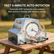Qiokoith Automatic Rotating Rotisserie Grill Kit, Smokeless Charcoal Grill with Tumble Stand,Battery & Type-C Supply Kebab Barbecue Grill Machine for Outdoor Patio (20Skewers)
