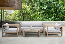 Armen Living LCPRCOLT Paradise Outdoor Light Eucalyptus Wood Coffee Table, Teak