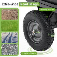 17 Cu. Ft. Heavy-Duty Steel Dump Cart Trailer, 600 lb Tow-Behind Utility Wagon with Dual-Control Dumping, 15" Pneumatic Tires, Reinforced Steel Frame for ATV, UTV, Lawn Tractor & Garden Hauling