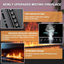 3D Water Vapor Atomizing Electric Fireplace - Multiple Flame Colors, 5-Speed Adjustment, One-Button Water Filling & Drainage, Low Noise 100cm Mobile app Control