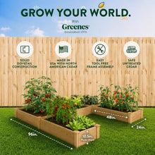 Greenes Fence Premium Cedar Raised Garden Bed, 8' x 8' x 10.5" (3/4" Thick) U-Shaped Bed - Made in USA with North American Cedar