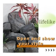 BSNRSNMFA Landscape Artificial Stone, Non-Hollow Artificial Fake Rocks, PU Garden Fake Stones, Decorative Stone Fake Stone for Outdoor(47.2 * 9.8 * 9.8in)