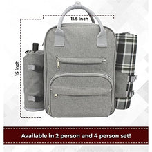 WJJDLLNP 2 Persons Picnic Bag With Napkin Cloth Blanket Ice Backpack Cooler Heat Insulation Fresh Keeping Thermal