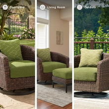 Signature Design by Ashley Outdoor Swivel Lounge Chair, Green & Dark Brown