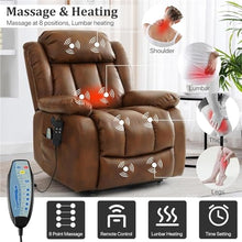 UOPYNE Dual Motor Power Lift Recliner Chair with Heat and Massage