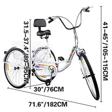 Bkisy Adult 7-Speed Tricycle White