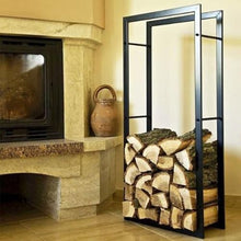 DJVHSRI Heavy Duty House-Shaped Firewood Rack, Indoor & Outdoor Metal Log Storage Stand for Fireplace, Patio, Deck,60x25x150cm