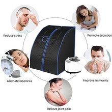 CHANGLKJ Personal Sauna Tent, Portable Steam Sauna with Remote Control, Chair and 2L Steam Machine, 9-Level Temperature and Timer, Foldable, for Weight Loss, Detox Relaxation, Reduce Fatigue
