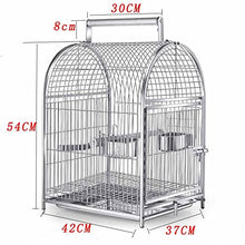 Birdcages Large Stainless Steel Bird Cage Tray Metal Feeding Rectangular Bird Cage House Outdoor Pet Supplies,Cage and Shroud