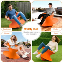 Renvan Gyro Spun Chair for Adult, 36inch Rotating Spun Chair with Anti-Slip Texture, Outdoor Spinning Top Chairs for Mall/Playroom/Backyard (Orange, Large)