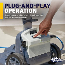 Dolphin Wave 60 Robotic Pool Vacuum Cleaner with Caddy Yellow