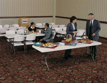 Lifetime 42984 Commercial Folding Table, 8 ft, Almond, 4-Pack