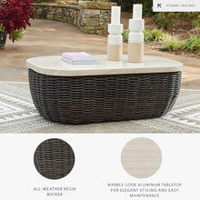Signature Design by Ashley Kimora Patio Outdoor Wicker Coffee Table, 50"