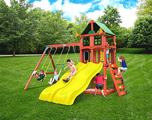 Gorilla Playsets Sweetwater Deluxe Wooden Swing Set Brown