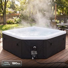 EZLIFE 4-5 Person Four Season Cut Corner Foam Hot Tub, 80 Bubble Jets