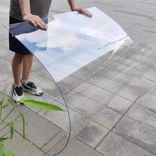 Polycarbonate Sheets All-Weather Outdoor Greenhouse Covering, Plastic Roofing Sheets Rainproof Insulation Protection(1.56x1448m)
