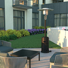 Fire Sense 63717 Performance Series Patio Heater With Wheels 46,000 BTU Output Electronic Ignition System Portable Outdoor Propane Heater For Residential - Espresso