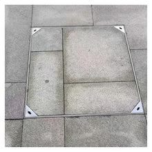 BYFSRUS Stainless Steel Recessed Manhole Cover & Frame, 5cm/8cm Height, Invisible Embedded Lid for Driveways, Patios, Paving - 80x80x5cm, Durable & Stylish