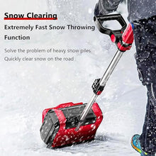 Cordless Snow Blower, Adjustable Direction Snowplow with 2 X Li-ion Battery, 20V Battery, Electric Snow Shovel for Driveway for Patio, Playground, Farm