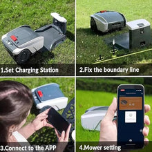 CHRISK Robot Lawn Mower for Gardens Up to 1500㎡ 3D Obstacle Avoidance, Intelligent Path Planning, No-Entry Zone Setting