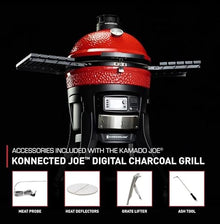 Generic Kamado Joe Konnected Joe Digital Charcoal Grill and Smoker with Auto-Ignition and Temperature Control Red