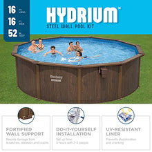 Bestway Hydrium Galvanized Steel Wall Above Ground Pool Set 16' x 52" Blue
