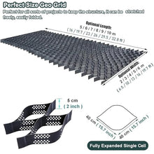 2" HDPE Gravel Stabilizer Heavy Duty Ground Reinforcement Permeable Erosion Control Soil Stabilization for Driveway Walkway Patio Parking Slope Landscape Paver(6x10m(20x33ft))