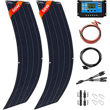ISOLEI Flexible Solar Panel,100W 18V Monocrystalline Solar Panels Portable Solar Battery Charger for RV Boat Cabin Car Yacht Roofs Uneven Surfaces