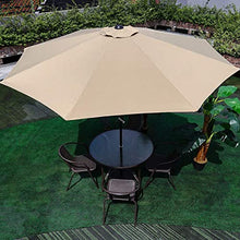 UWYTGF Garden Umbrella Parasol Heavy Duty Outdoor Sun Umbrella,Round Umbrellas Sunscreen with Tilt Function,for Patio,Lawn,Pool,Garde,Wine Red,2.7M