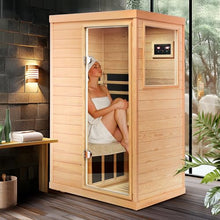 HFYee Infrared Sauna Box Hemlock Single Person Natural