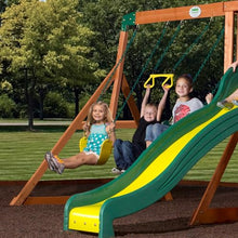 Backyard Discovery Tanglewood Cedar Wood Playset Swing Set Brown