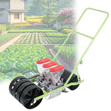 Precision Seeder Row Planter, Manual Seeder, Hand Push Outdoor Garden Seeder, Plants Hemp, Parsley Cabbage Radish, for Vegetable Small Gardens(Line 3)