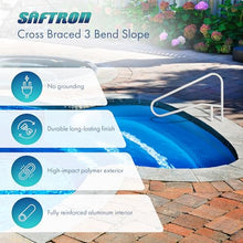 SAFTRON Cross Braced 3-Bend Pool Rail White