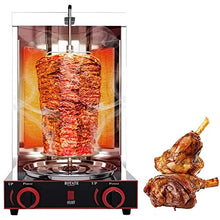 ERoomQ Stainless Steel Gas Broilers Home Rotisserie Oven,Grill Doner Kebab Machine with Temperature Adjustment Switch,50-300℃ (Gas)