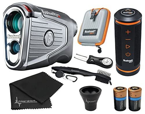 Wearable4U Bushnell Pro X3 Laser Golf Rangefinder Bundle Black