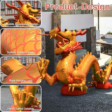 Inflatable Dragon Large Long Inflatable Dragon Decoration Outdoor Chinese New Year Decorations for Party Indoor Outdoor Christmas Garden Yard Decor(2pcs,8M)