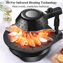 NEWCES Safety Certification Luxury Electric Barbecue Grill Automatic BBQ Grill 5-Level Firepower Adjustment Portable Table Smokeless Barbeque Grill for BBQ Cooking