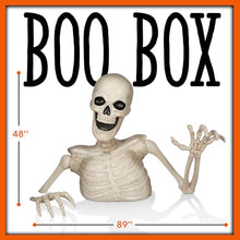 BOO BOX Halloween 48" Groundbreaking Skeleton - Scary Outdoor Halloween Decorations for Porch or Yard
